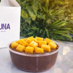 Chocolate Pudding with Mango